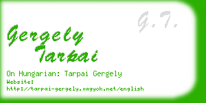 gergely tarpai business card